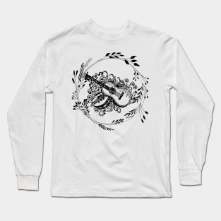 Floral Guitar Long Sleeve T-Shirt